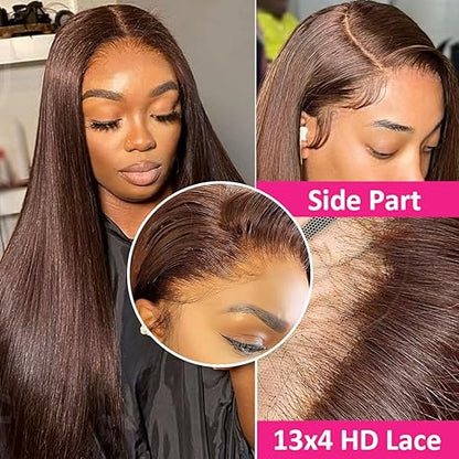 ⚡ Final Hours – Up to 57% Off🌷💥Straight HD Transparent Lace Front Wigs Human Hair