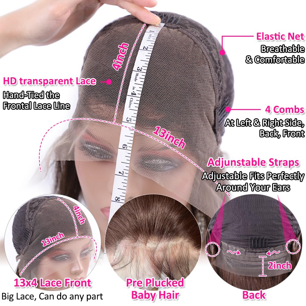 ⚡ Final Hours – Up to 57% Off🌷💥Straight HD Transparent Lace Front Wigs Human Hair