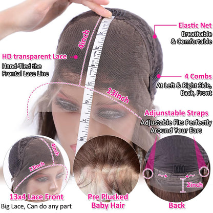⚡ Final Hours – Up to 57% Off🌷💥Straight HD Transparent Lace Front Wigs Human Hair