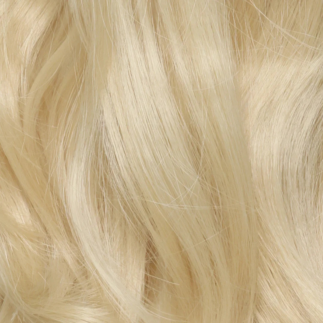 Blonde—High Quality Halo Hair Extensions(Comprising Wavy + Straight)